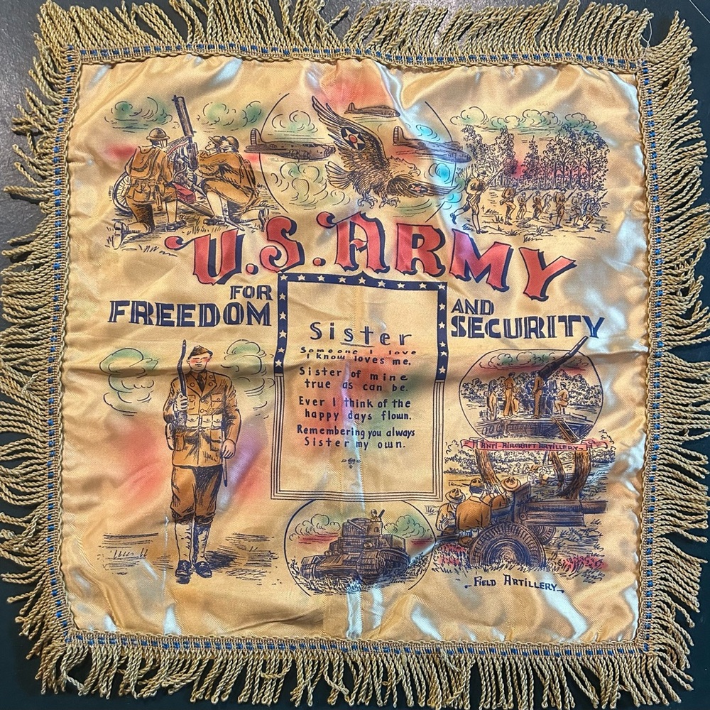 Vintage U.S. Army Decorative Tapestry